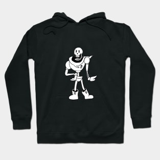 Papyrus Undertale Simple Black and White Design Hoodie